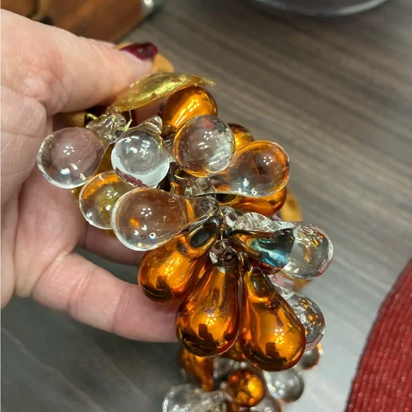 Vintage Glass Grape Cluster Ornaments - Picture 2 of 3